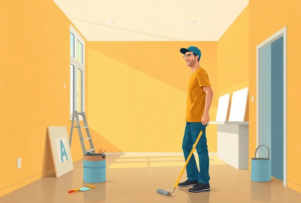 Intérieur rénové après travaux de peinture à Saint-Amand-Montrond